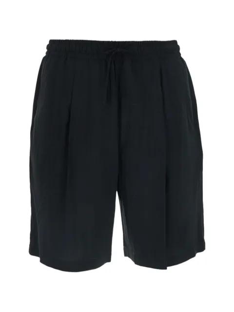 drawstring-detail pleated shorts by LOW BRAND