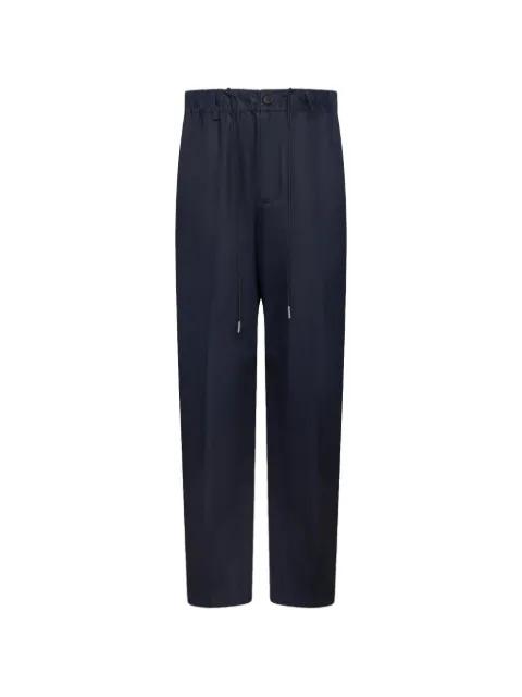 drawstring-waist tapered trousers by LOW BRAND