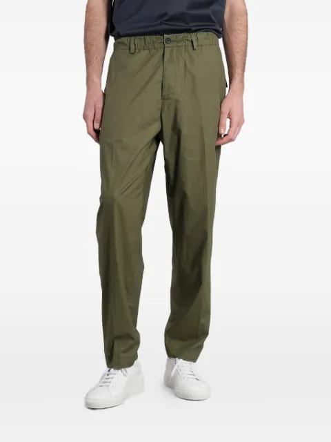 elasticated-waistband flap-pocket trousers by LOW BRAND