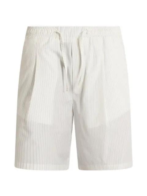 pinstripe-pattern drawstring shorts by LOW BRAND
