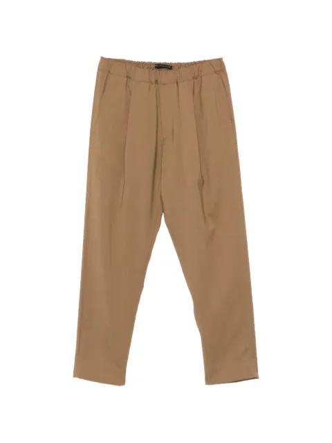 pleated elasticated-waistband trousers by LOW BRAND