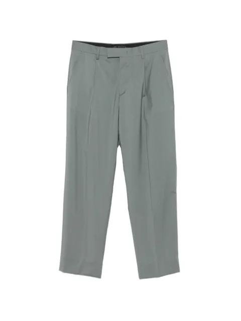 pleated pressed-crease trousers by LOW BRAND