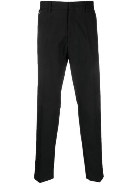 pressed-crease cropped trousers by LOW BRAND