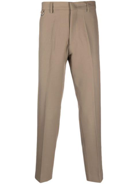 pressed-crease cropped trousers by LOW BRAND