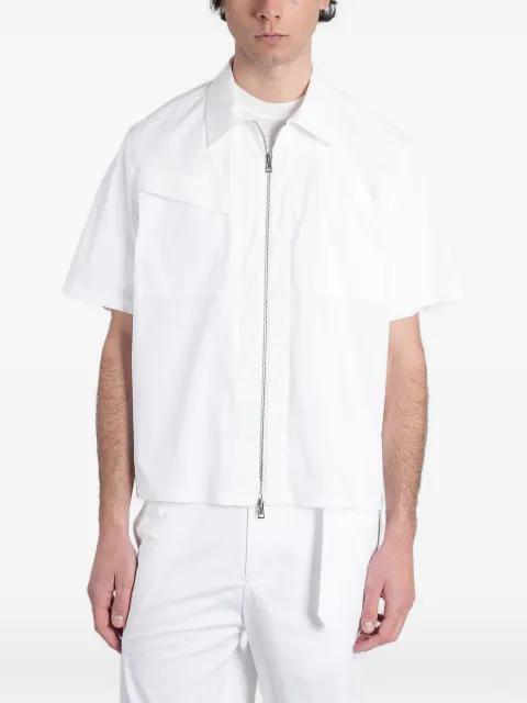 s162 zip-up short-sleeve shirt by LOW BRAND