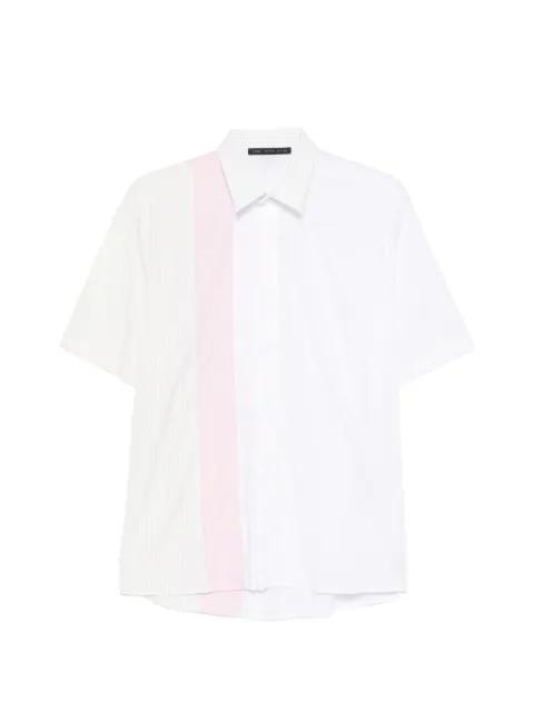 striped-panel shirt by LOW BRAND