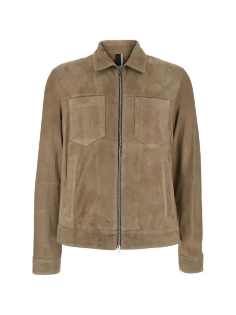 suede shirt jacket by LOW BRAND