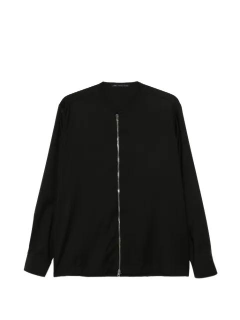 zip-up V-neck shirt by LOW BRAND