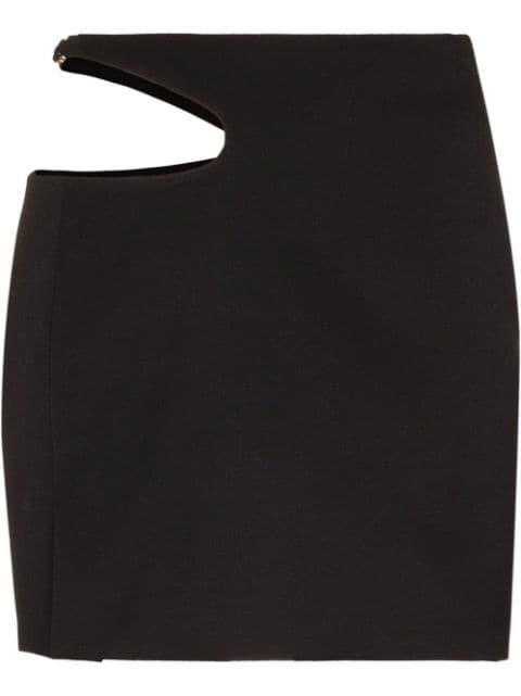 Curve Hole cut-out detail mini skirt by LOW CLASSIC