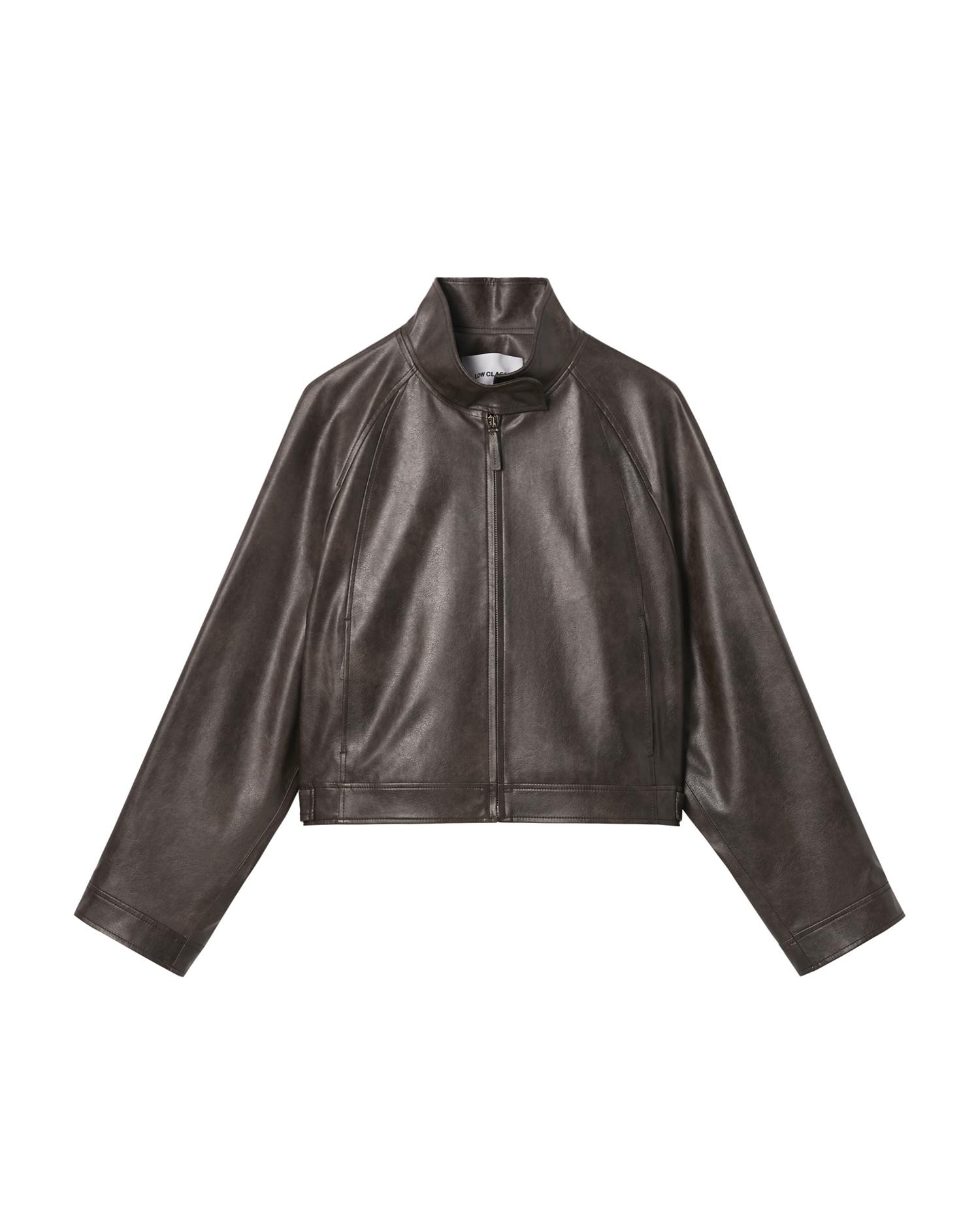 High neck zip-up jacket by LOW CLASSIC