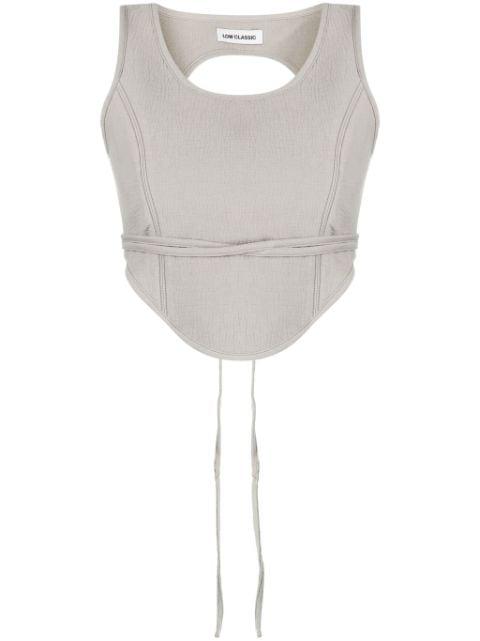 cropped corset top by LOW CLASSIC