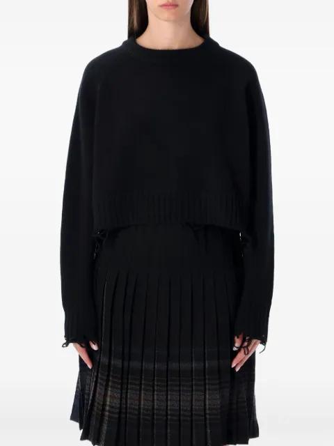 distressed sweater by LOW CLASSIC