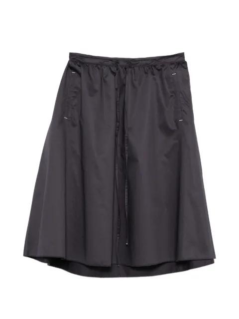 drawstring cotton midi skirt by LOW CLASSIC