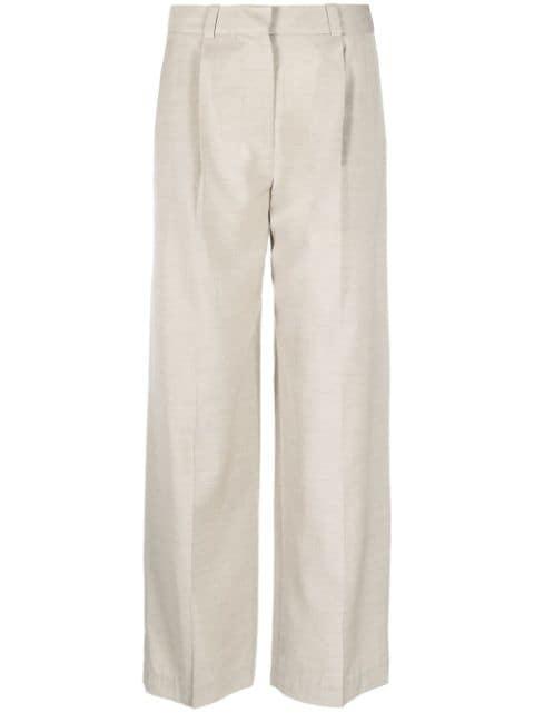 high-waisted pleated trousers by LOW CLASSIC