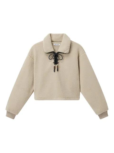 lace-up sweatshirt by LOW CLASSIC