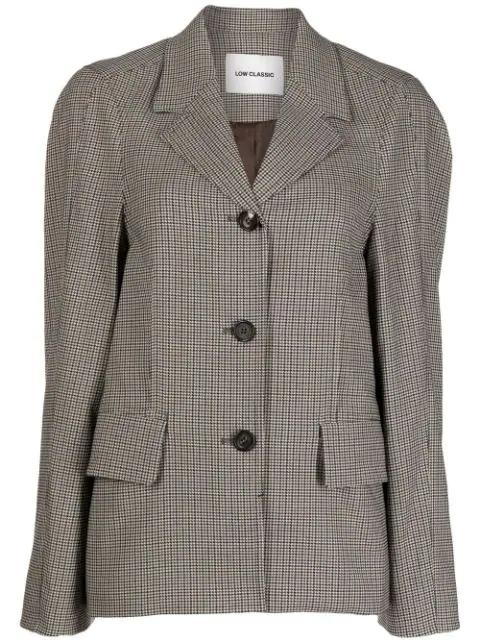 oversized check blazer by LOW CLASSIC
