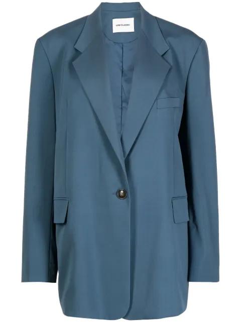 oversized padded shoulder single-breasted blazer by LOW CLASSIC