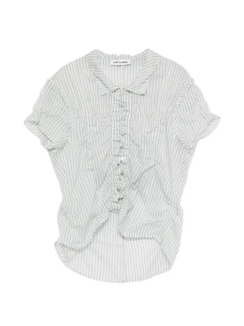 ruffled striped shirt by LOW CLASSIC