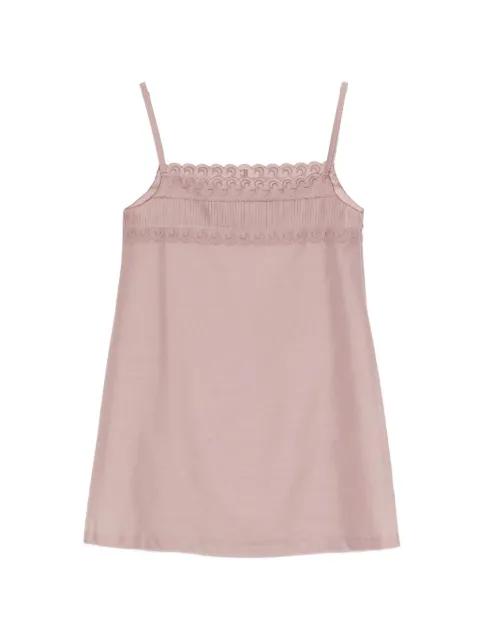 scalloped lace mini dress by LOW CLASSIC