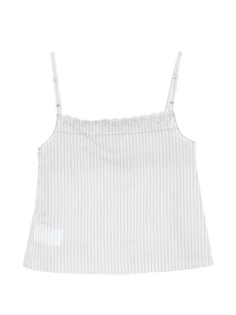 stripe-print lace-trim camisole top by LOW CLASSIC