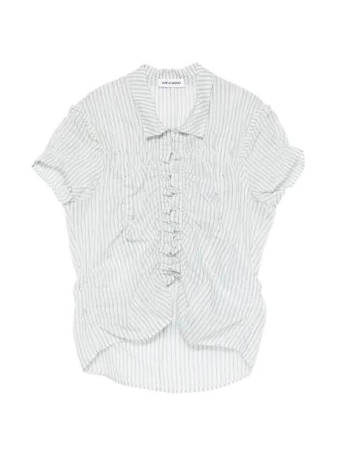 striped ruffled shirt by LOW CLASSIC