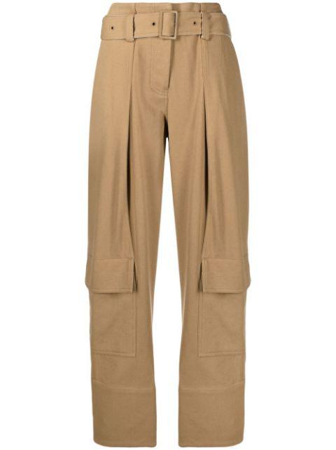 tapered-leg cargo trousers by LOW CLASSIC