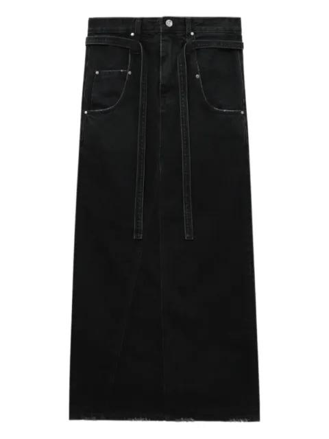 tie-detail maxi skirt by LOW CLASSIC