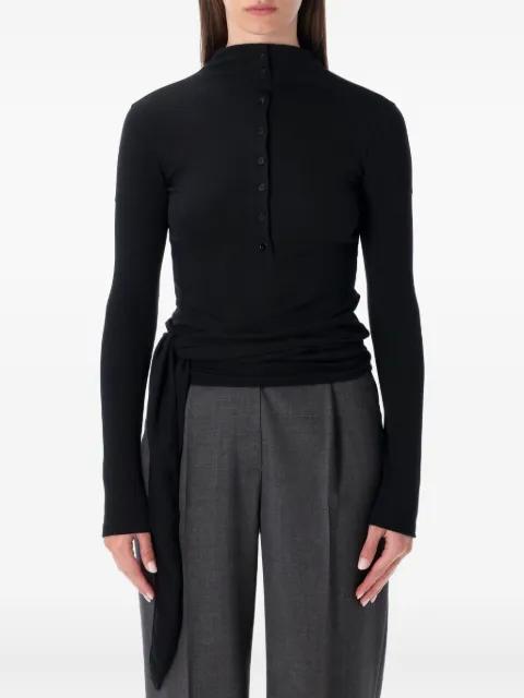 wrap-detail polo shirt by LOW CLASSIC