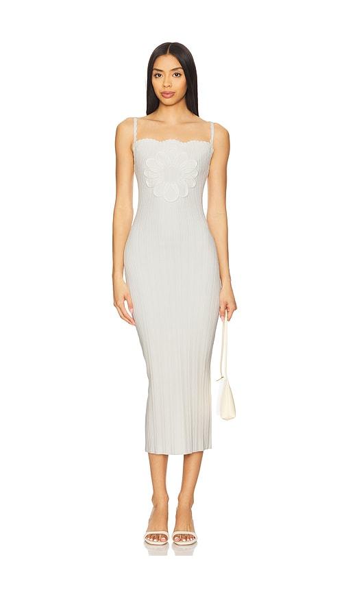 LPA Amara Midi Knit Dress in Ivory by LPA