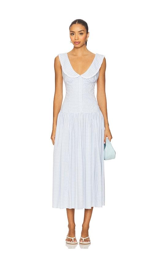 LPA Brigette Midi Dress in Baby Blue by LPA