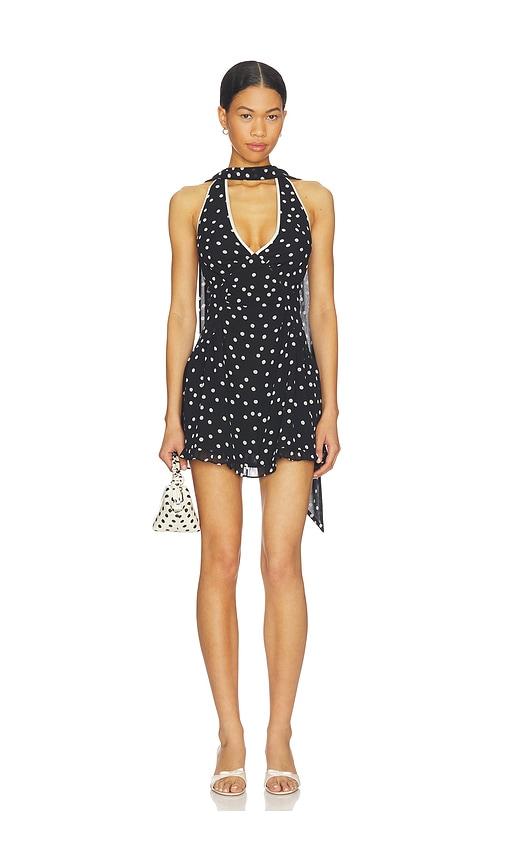 LPA Dorothy Mini Dress in Black,Cream by LPA