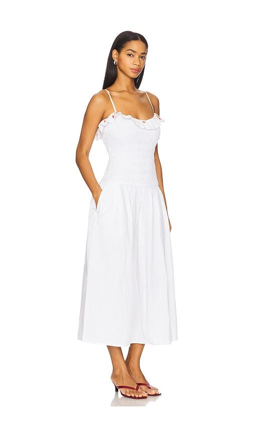 LPA Evelyn Midi Dress in White by LPA