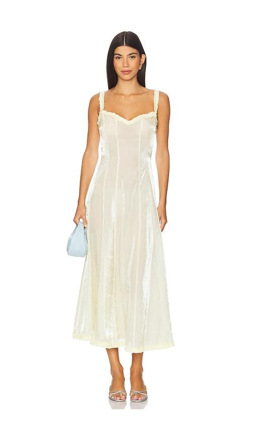 LPA Kate Midi Dress in Lemon by LPA