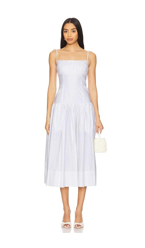 LPA Katya Midi Dress in White by LPA