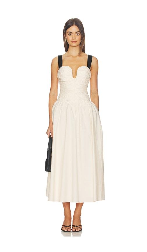 LPA Leisl Midi Dress in Cream by LPA