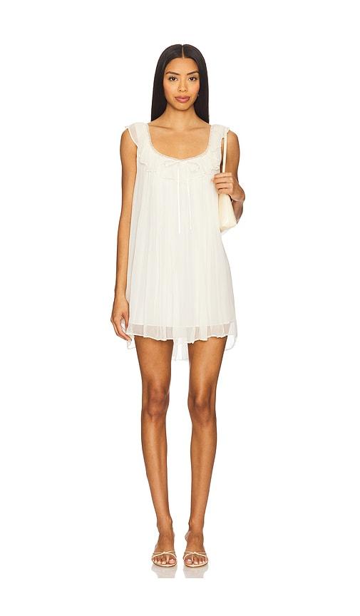 LPA Mel Mini Dress in Ivory by LPA