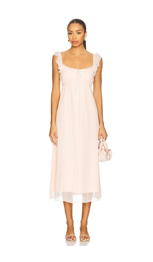 LPA Melia Midi Dress in Blush by LPA