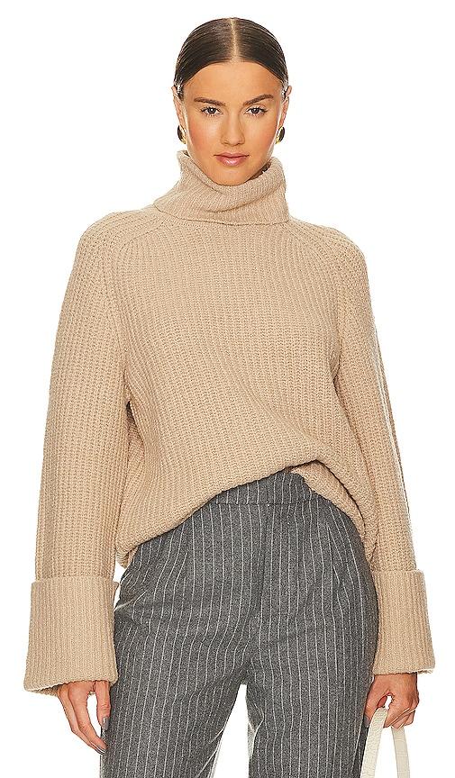 LPA Sabri Turtleneck Sweater in Tan by LPA