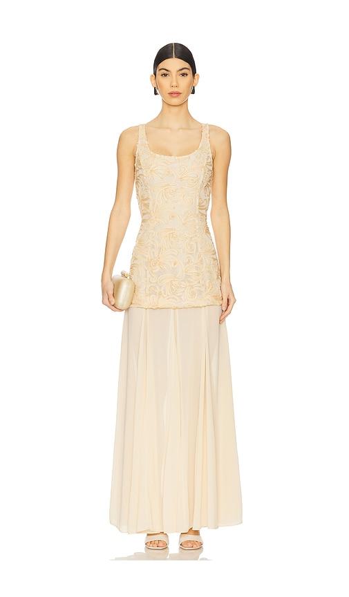 LPA Simona Maxi Dress in Cream by LPA