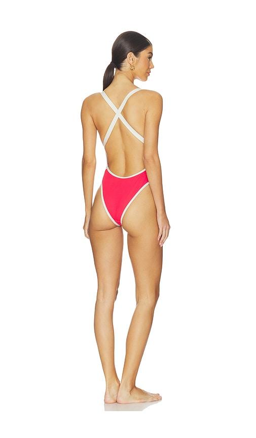 LSPACE Baewatch One Piece in Red by LSPACE
