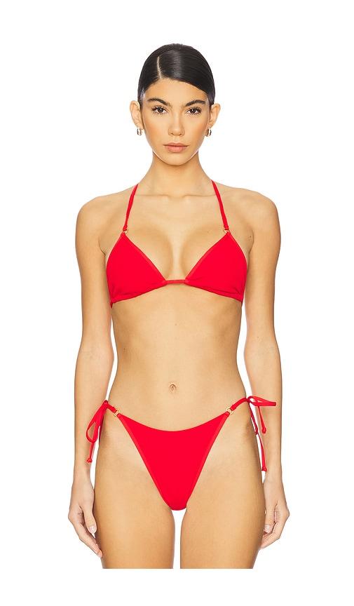 LSPACE Banning Bikini Top in Red by LSPACE