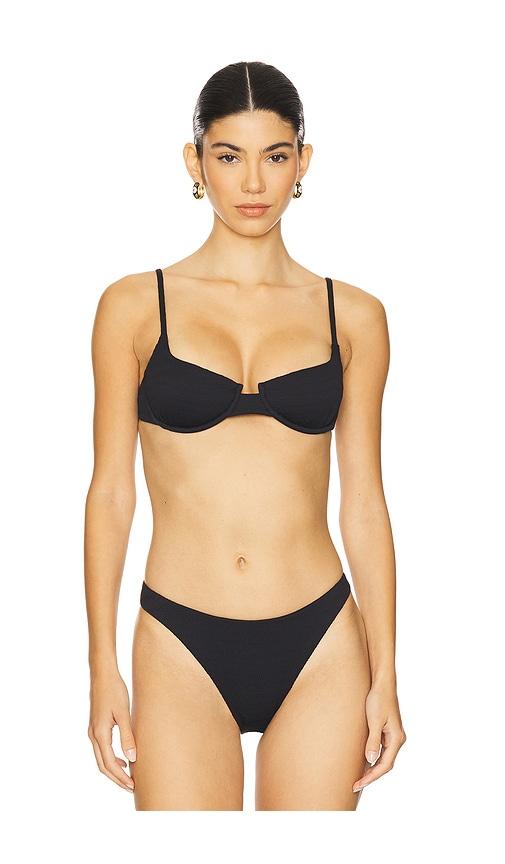 LSPACE Belle Bikini Top in Black by LSPACE