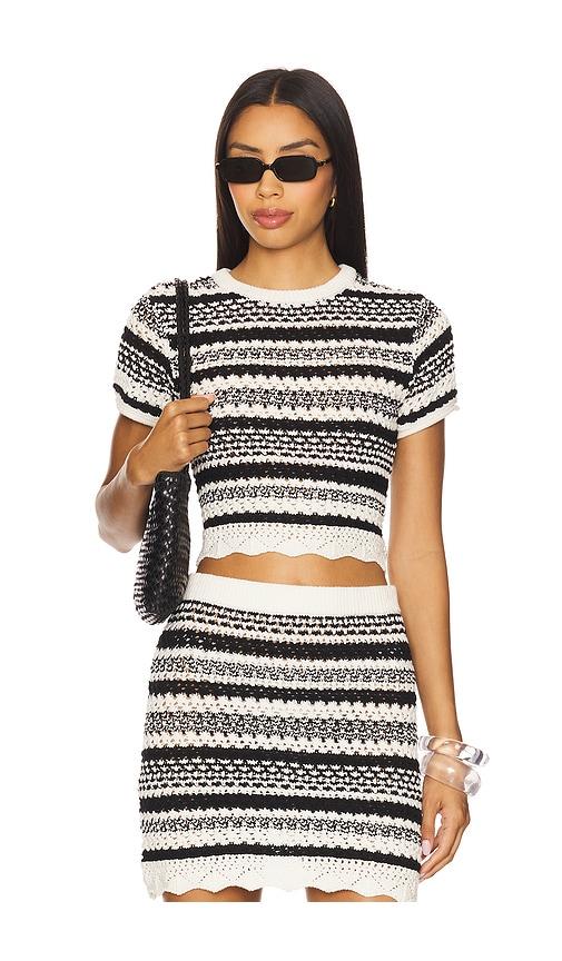 LSPACE Caicos Top in Black,Cream by LSPACE