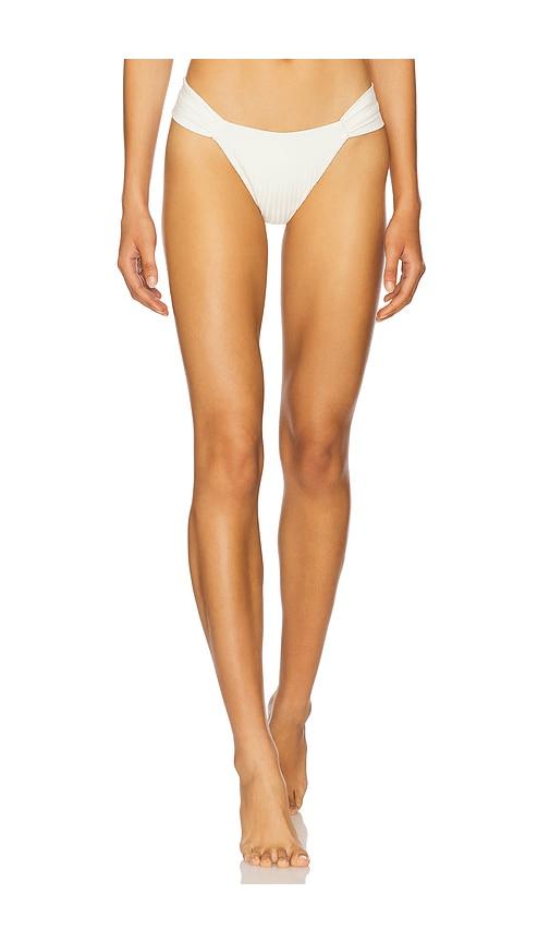LSPACE Eco Ocean Rib Dolce Bikini Bottom in Cream by LSPACE