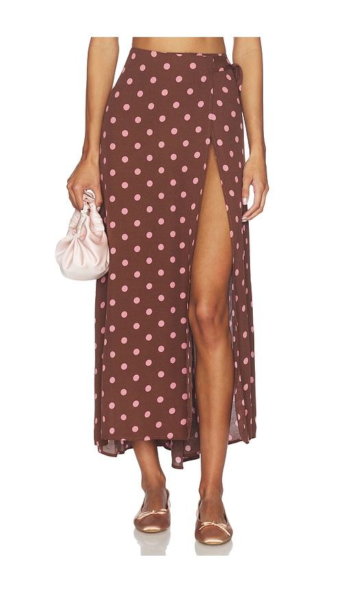 LSPACE Ever Wrap Skirt in Brown by LSPACE