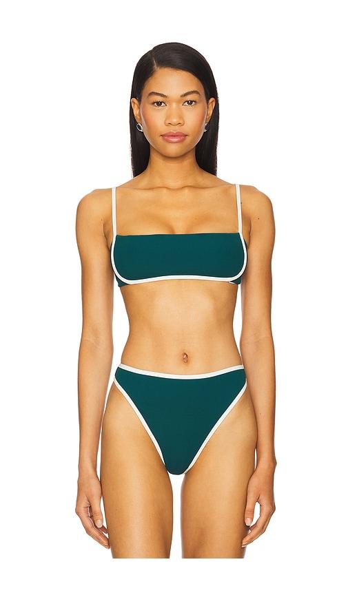 LSPACE Hazel Bikini Top in Dark Green by LSPACE