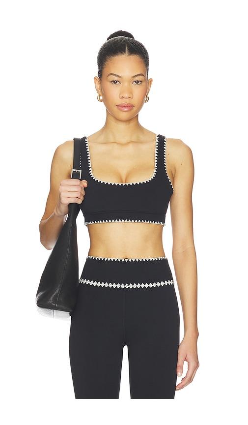 LSPACE Heartbreaker Sports Bra in Black,White by LSPACE