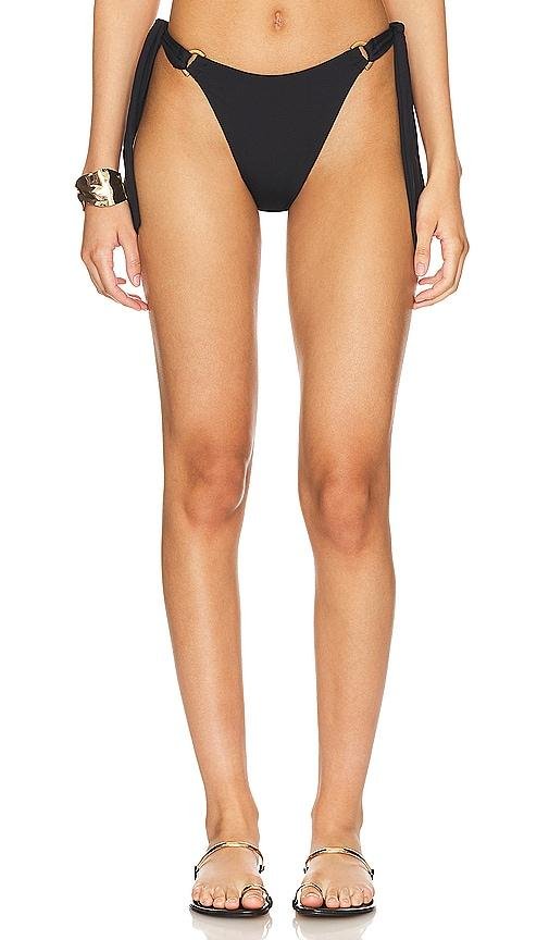 LSPACE Kiki Tanga Side Tie Bottom in Black by LSPACE
