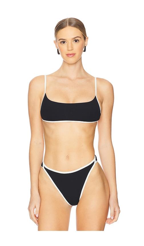 LSPACE Kourt Bikini Top in Black by LSPACE