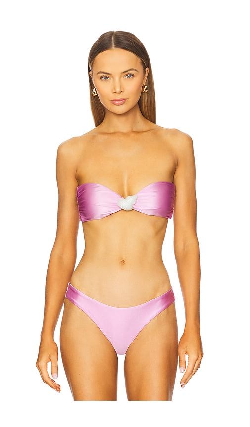 LSPACE Luminescent Bikini Top in Mauve by LSPACE